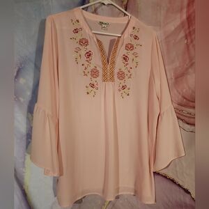 The Pioneer Woman Light Pink Floral Blouse